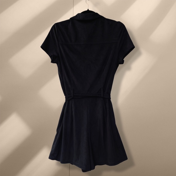 No Boundaries - Juniors Utility Romper (Stretch Faux Suede), M/L - Picture 2 of 3